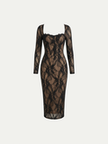 Monaco Lace Midi Dress