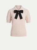 Monaco Bow Cable Knit Top