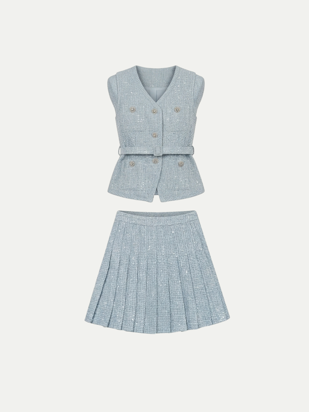 Côte d’Azur Sequin Tweed Set