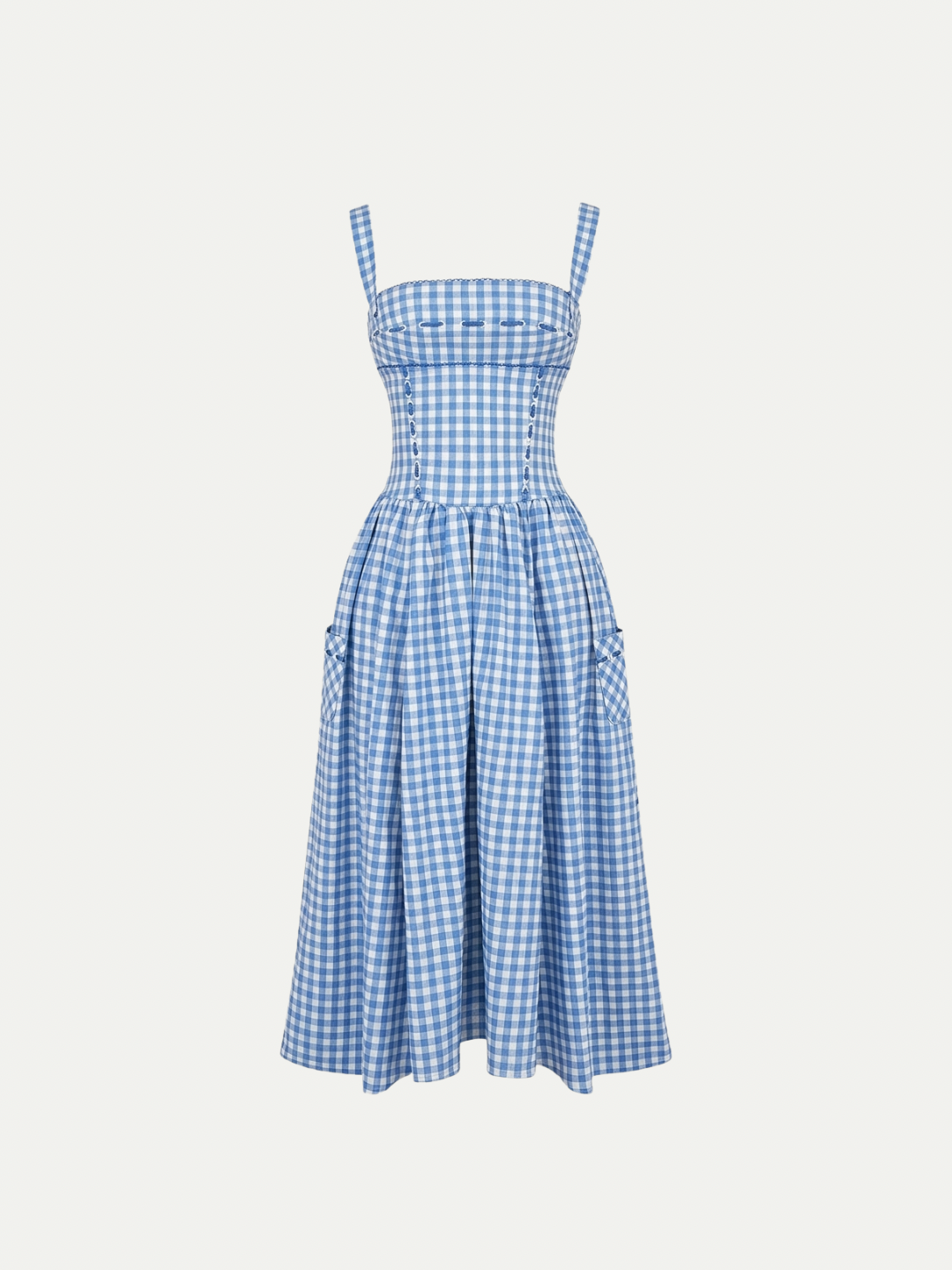 Riviera Gingham Midi Dress