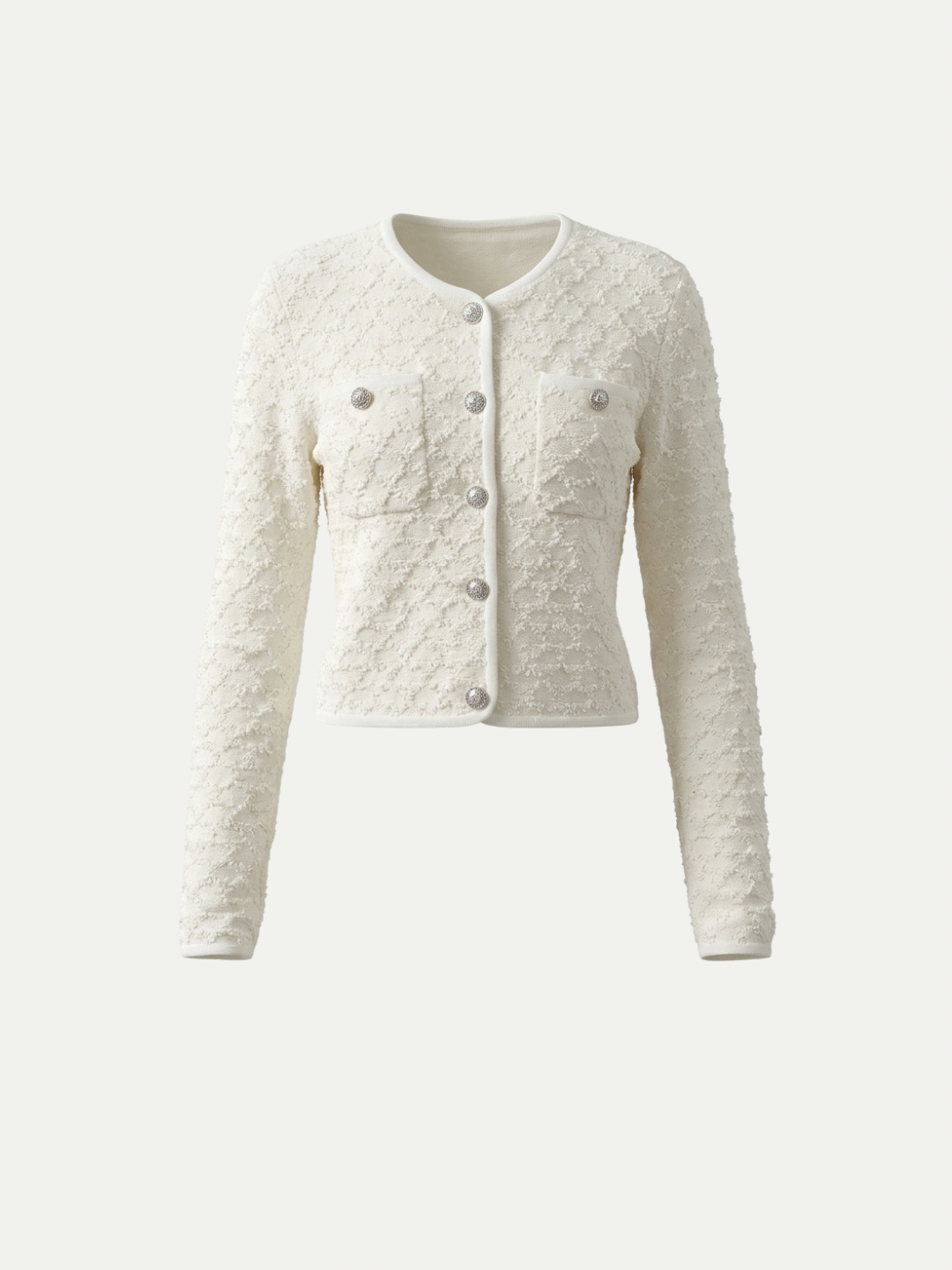 Monaco White Boucle Jacket