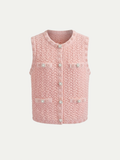 Capri Pearl Crochet Vest