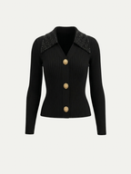 Monaco Crystal Collar Cardigan