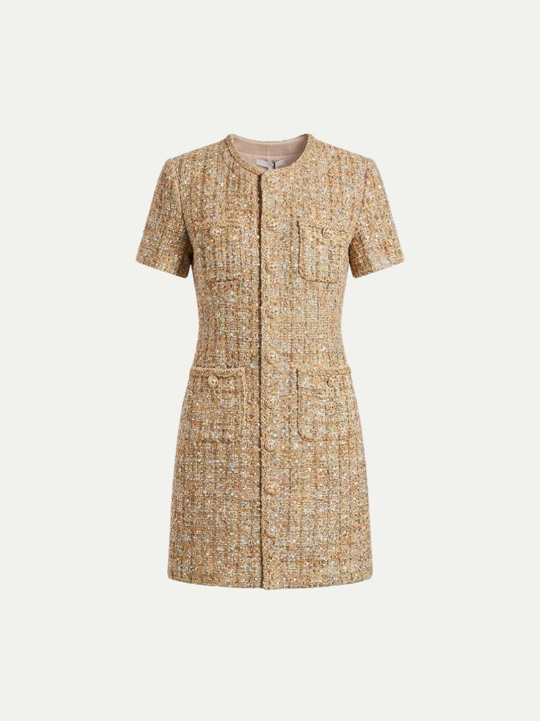 Monaco Gold Tweed Dress – Muune