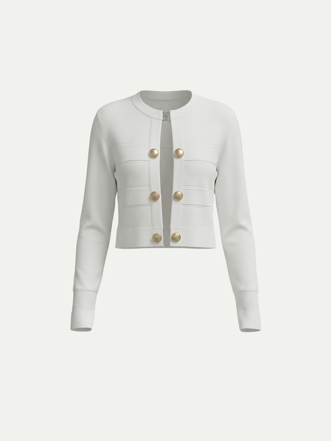 Monaco White Gold Button Jacket