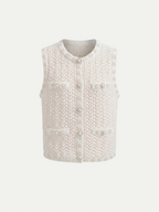 Capri Pearl Crochet Vest