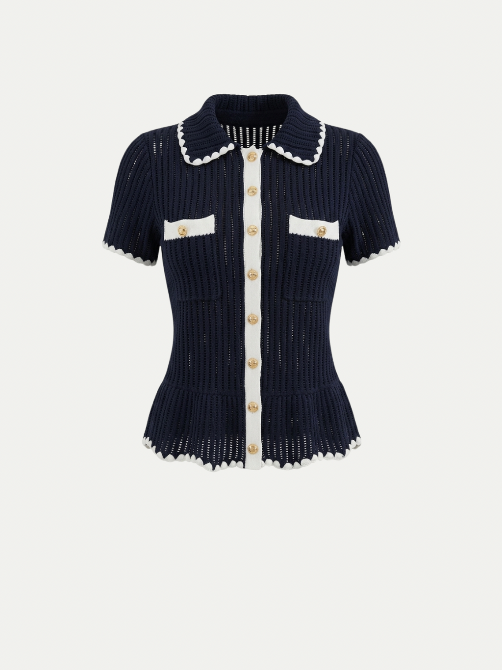 Monaco Scallop Contrast Top