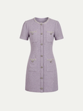 Provence Sequin Tweed Dress