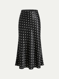 Monaco Polka Dot Satin Skirt